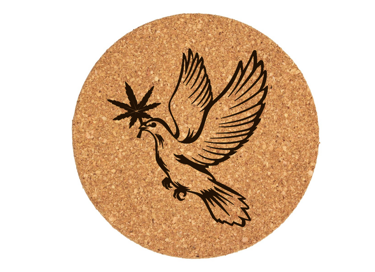 Dove With Cannabis Leaf